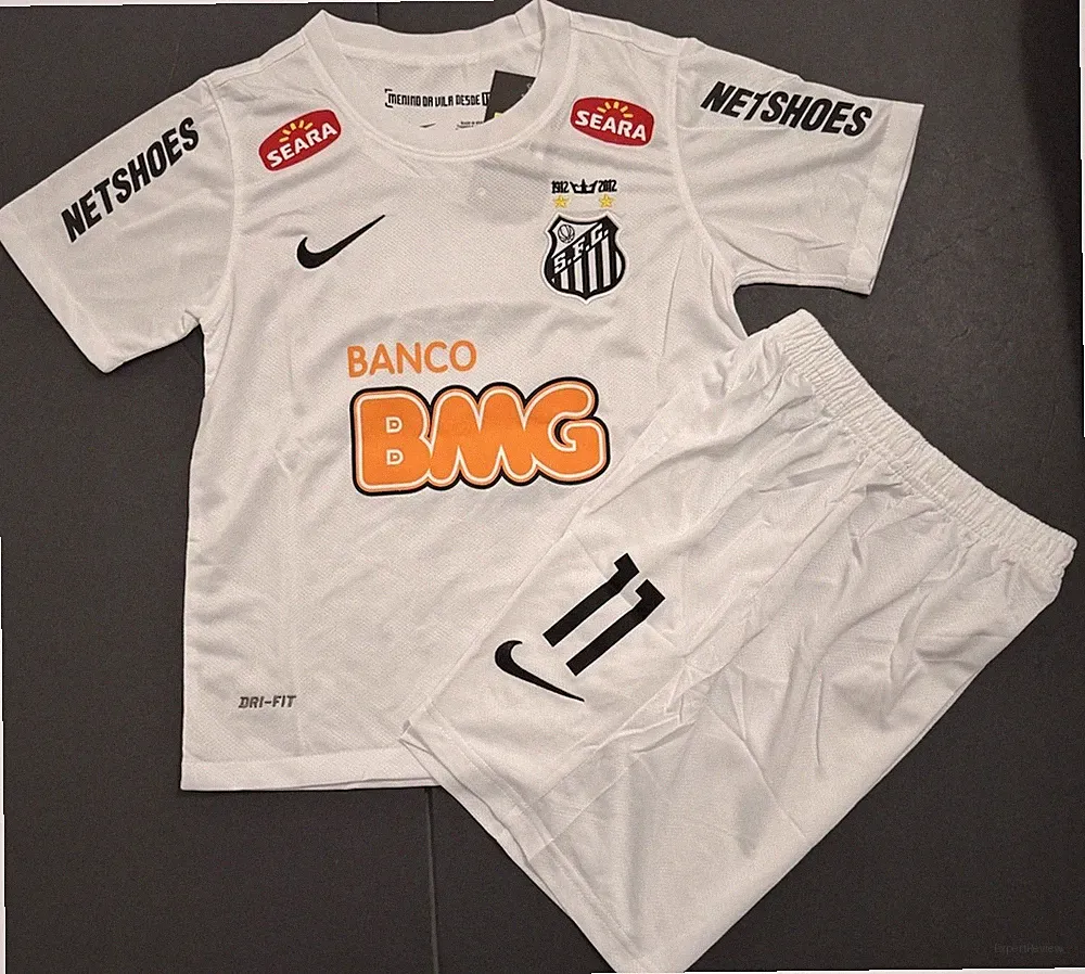 Santos 2013 Youth Soccer Jersey - Neymar Jr Size 22 For Kids 6-7 Years Old