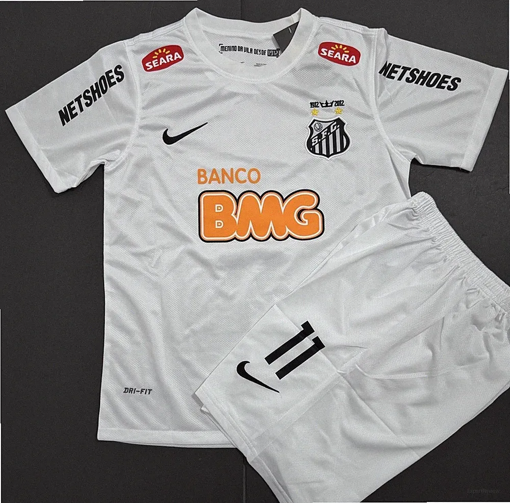 Santos 2013 Youth Soccer Jersey - Neymar Jr Size 26 For Kids 8-10 Years Old