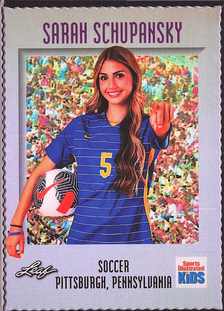 Sarah Schupansky Soccer Card Short Print /201 Made SI For Kids METAL Leaf
