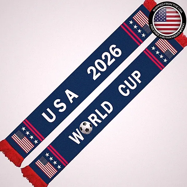 Scarf, Soccer Knit Scarf, America Scarves, Great Gift for USA Soccer Fans