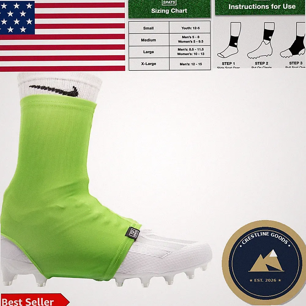 Seattle Lime Green Wraps for Football and Soccer Cleats - Easy Care!