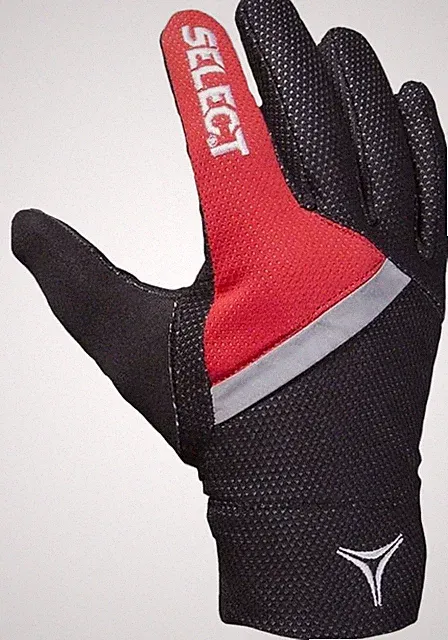 Select Winter Soccer Glove, Black/Red