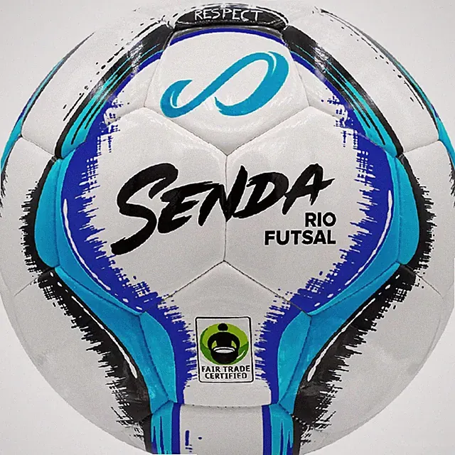SENDA Rio Match Futsal Ball, Fair Trade Certified, Blue/Black, 3, Blue/Black
