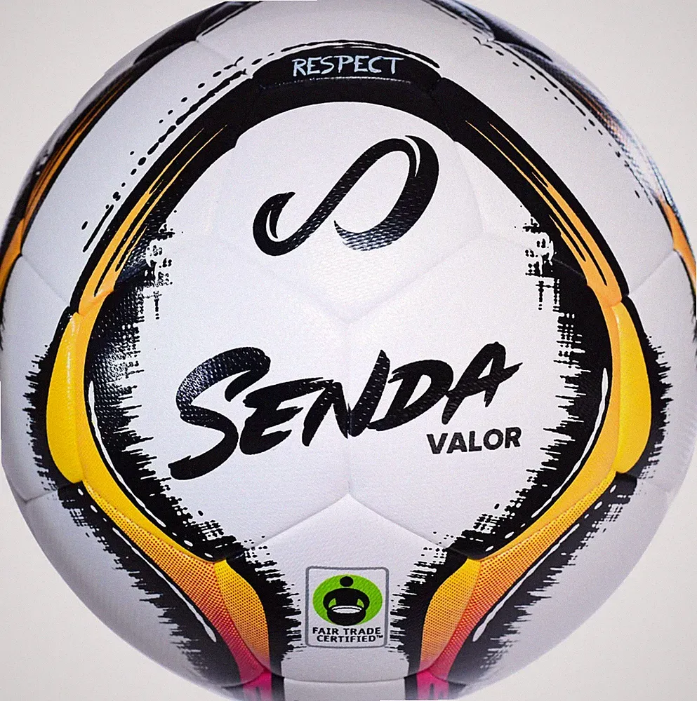 Senda Valor Premium Match Soccer Ball, Fair Trade Certified, Fuchsia/Light Orang