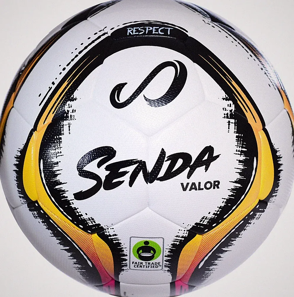 Senda Valor Premium Match Soccer Ball, Fair Trade, Fuchsia/Light Orange