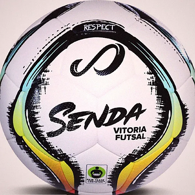 Senda Vitoria Premium Match Futsal Ball, Fair Trade Certified Red/Light Blue