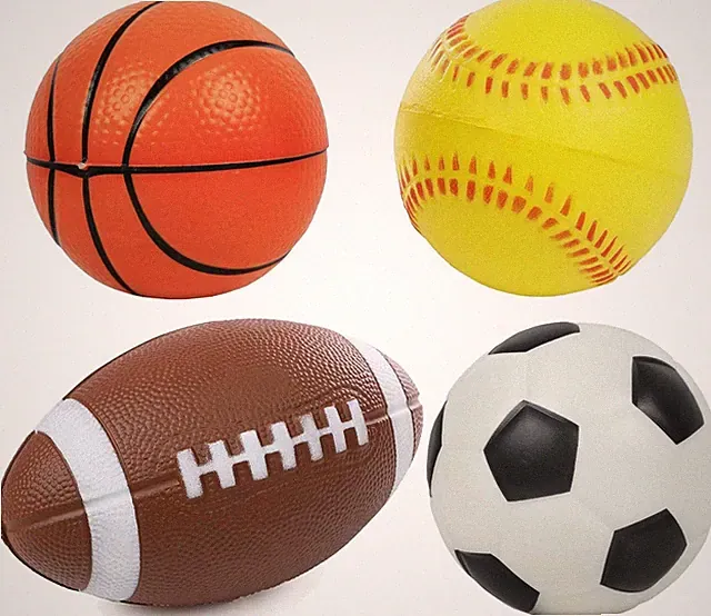 Set of 4 Balls for Toddlers 1-3 Years 4" Soft Soccer, foot ,basket ,base BALL