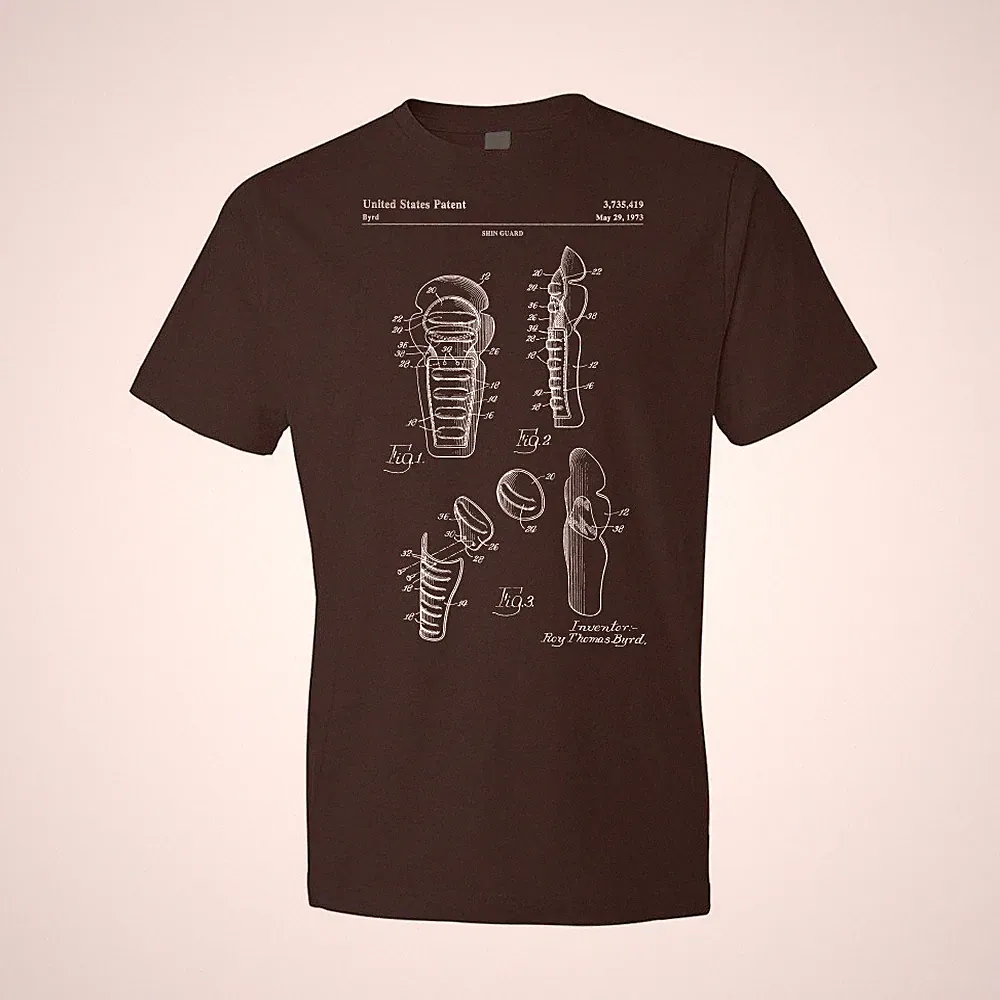 Shin Guard Patent Shirt Soccer T Shirt Gift For Coach Gifts For Men Sports Gifts