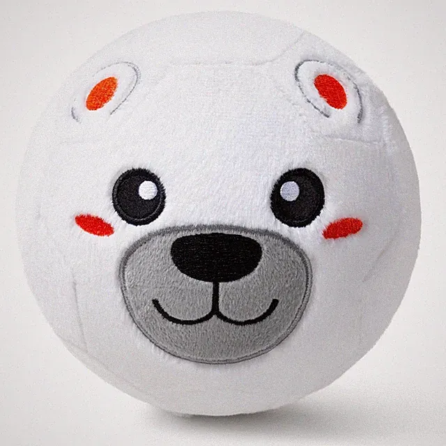Silent Indoor Soccer Ball for Toddlers Soft Plush Toy (Polar Bear)