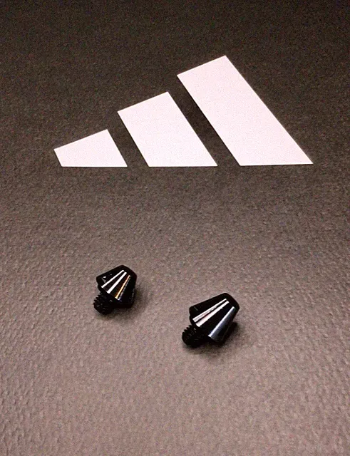 Single Replacement *Black* Adidas SG Soccer Conical Metal Stud/Cleat Soft Ground