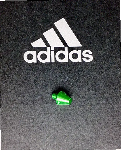 Single Replacement -Green Adidas SG Soccer Conical Metal Stud/Cleat Soft Ground