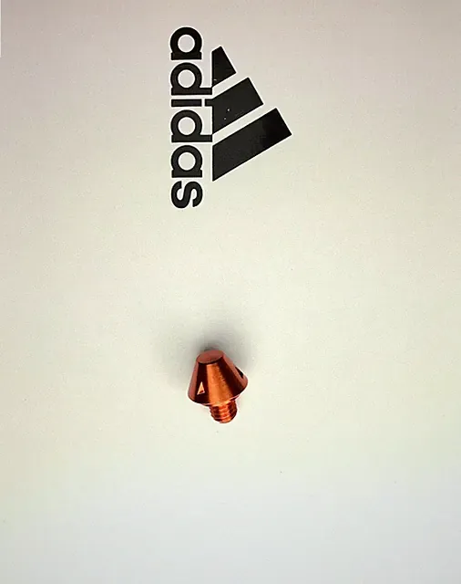 Single Replacement -Orange Adidas SG Soccer Conical Metal Stud/Cleat Soft Ground