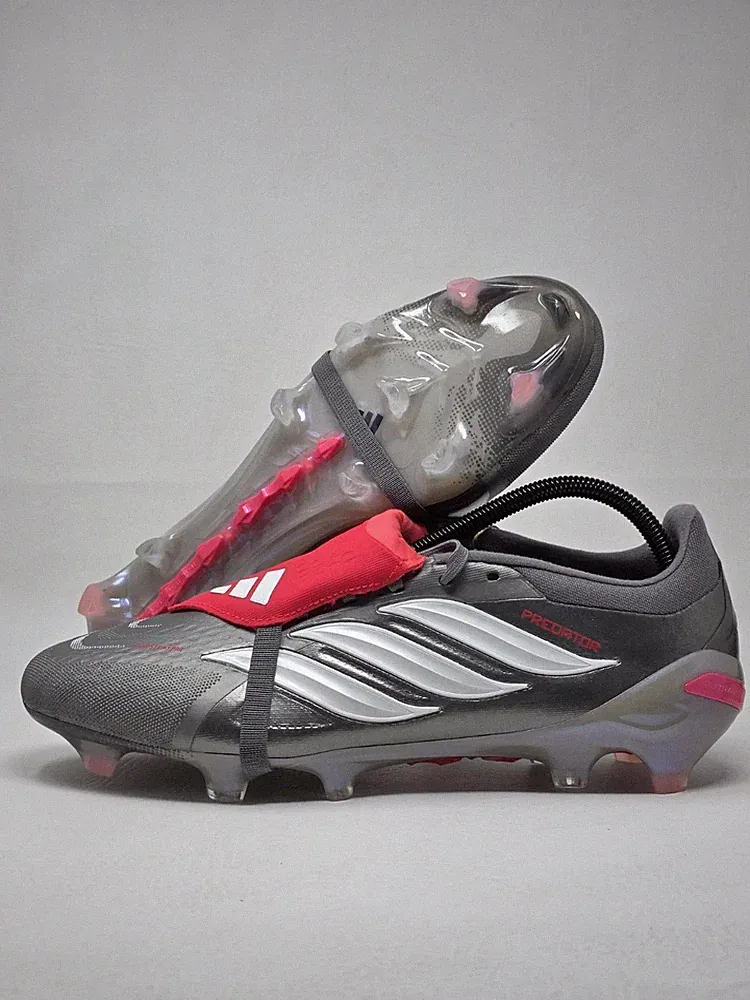 Size 10.5-Mens Adidas Predator Pro Tongue FG Football Soccer Cleats Grey JR3324