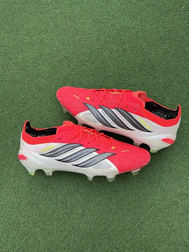 Size 10 - adidas Predator Elite FG Red White Black soccer cleats football boots