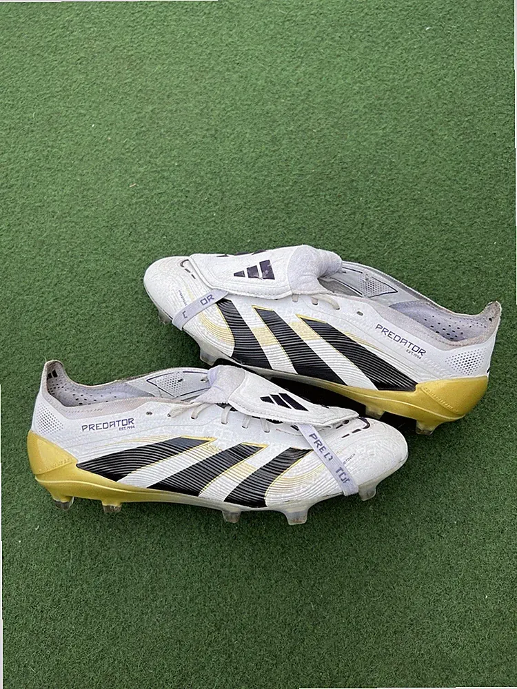 Size 10 - adidas Predator Elite FT FG Black White Metallic Gold soccer cleats