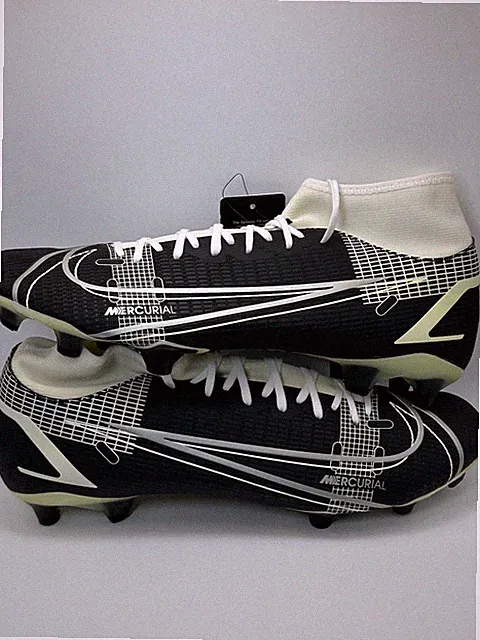 Size 10 Nike Mercurial Superfly 8 Academy iD Soccer Cleats Black White NWT