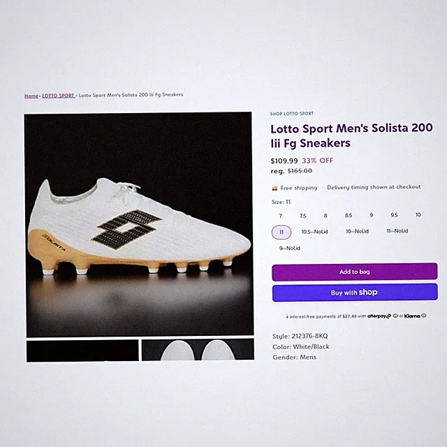 Size 11 LOTTO SPORT SOLISTA 200 III FG 212376-8KQ MEN'S Soccer Cleats