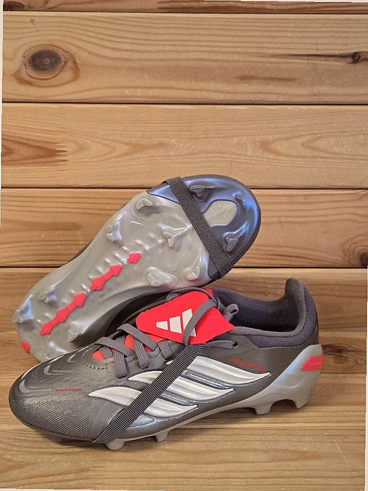 Size 12.5K- Adidas Predator Elite FT FG Youth Soccer Cleats Gray JR3311