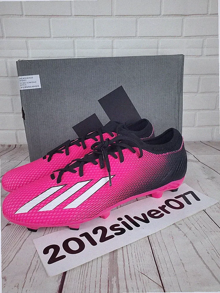Size 12 adidas Men's X Speedportal .3 Firm Ground Soccer Cleats Pink/Black