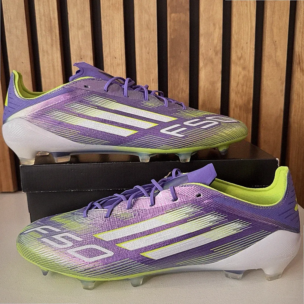 SIZE 13 MENS - adidas F50 Elite FG Purple White Firm Ground Soccer Cleats JH7615