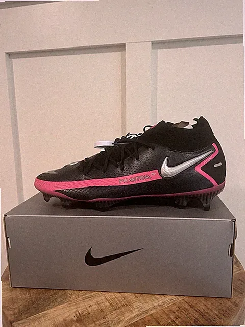 Size 13-Mens Nike Phantom GT Elite DF FG Soccer Cleats Black Pink CW6589-006 NEW