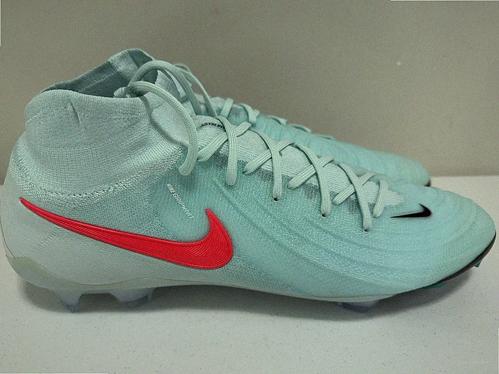 Size 13 Mens Nike Phantom Luna 2 Elite FG Mint/Noir/Red FJ2572-300 Soccer Cleats