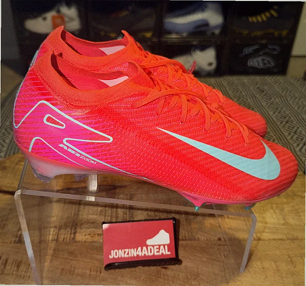 Size 13 Nike ZM Vapor 16 Elite FG Ember Glow Pink Men’s Soccer Cleats FQ1457-800