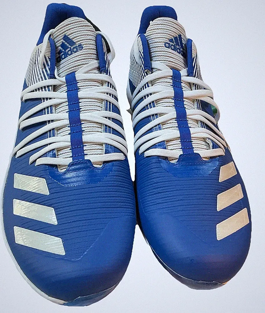 Size 14 - adidas Adizero Primeknit Cleats White Royal Blue