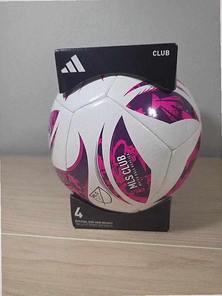 Size 4 Adidas MLS Club Replica Soccer Ball White Purple Burst Stitched NEW 🟩
