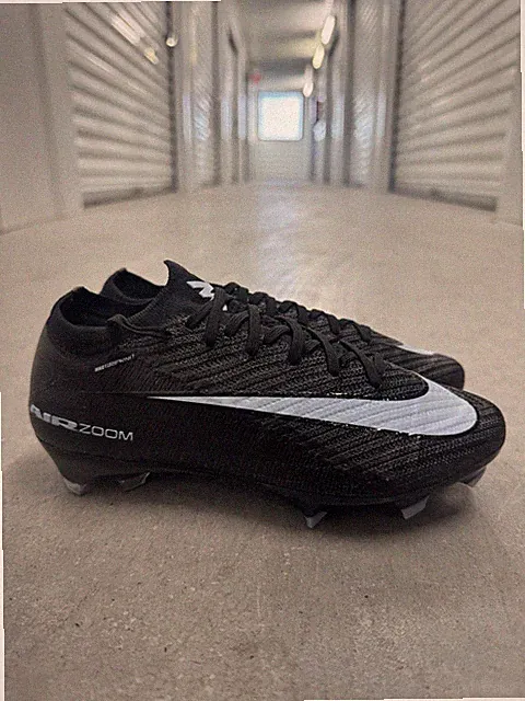 Size 4 Men’s Nike Air Zoom Vapor 16 Elite FG Black Blue Soccer Cleats FQ1457 001