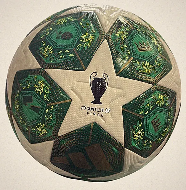 Size 5 Soccer Ball Green Vine Design | Made in Pakistan | Durable Match Ball