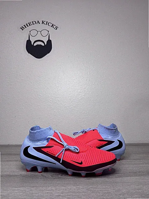 Size 6.5 - Nike Phantom 6 High PRO FG HQ2311-400 Men’s Cleats Red Blue New