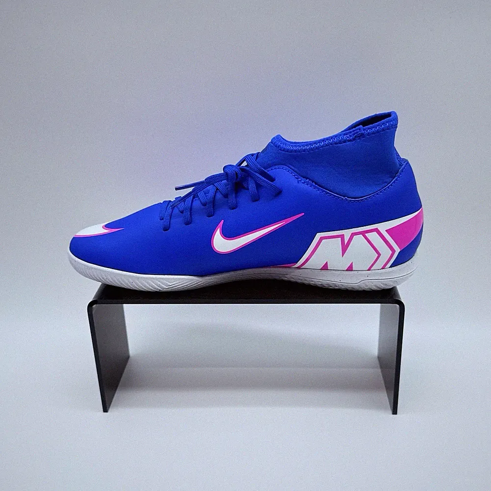 Size 6.5M- Nike Mercurial Superfly 10 Club Indoor Court Soccer, Racer Blue/White