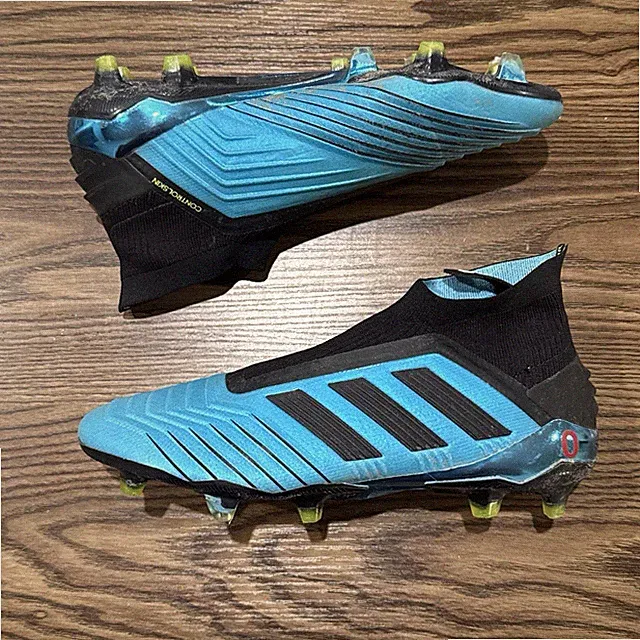 Size 7.5 Adidas Predator 19+ FG Boost Primeknit Blue Soccer Cleats F35613 RARE