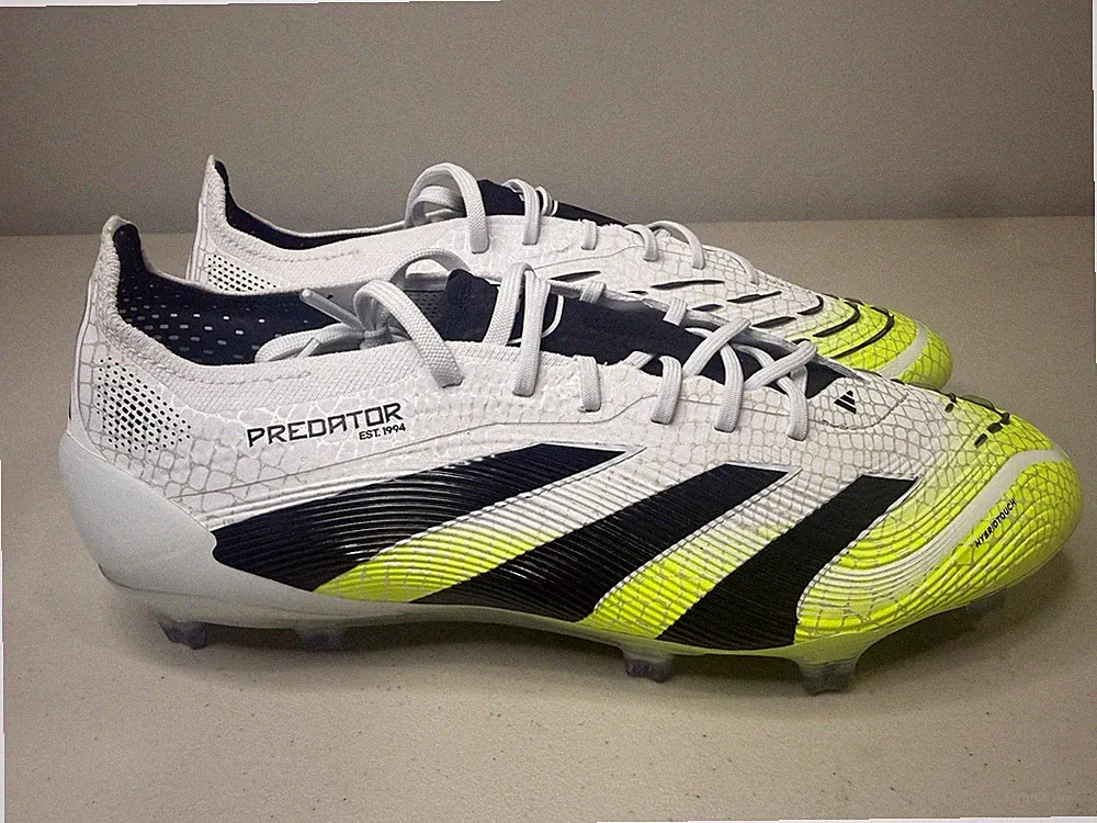 Size 7.5 Men’s Adidas Predator Elite FG Cloud Lucid Lemon Soccer Cleats JI1082