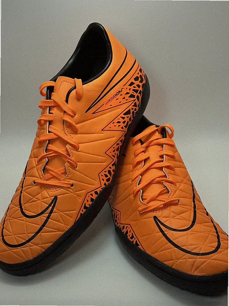 Size 7.5 Nike Hypervenom Phelon II IC Indoor Soccer Shoes Orange Black Mens Pro!
