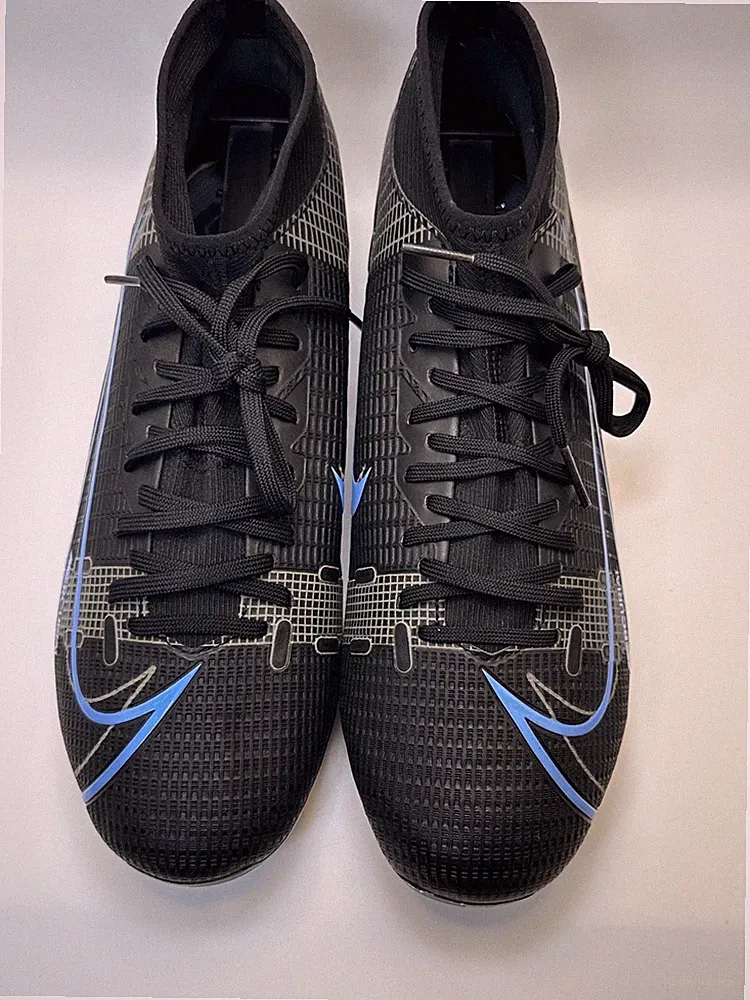 Size 7.5 Nike Mercurial Superfly 8 Academy FG MG Soccer Cleats Black Blue New