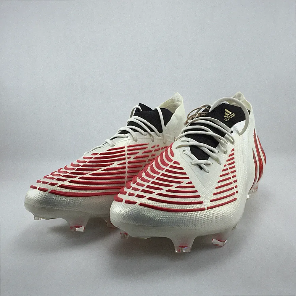 Size 7 Adidas Predator Edge.1 FG White Red Mens Soccer Cleats WMN 8 H02933 NWT