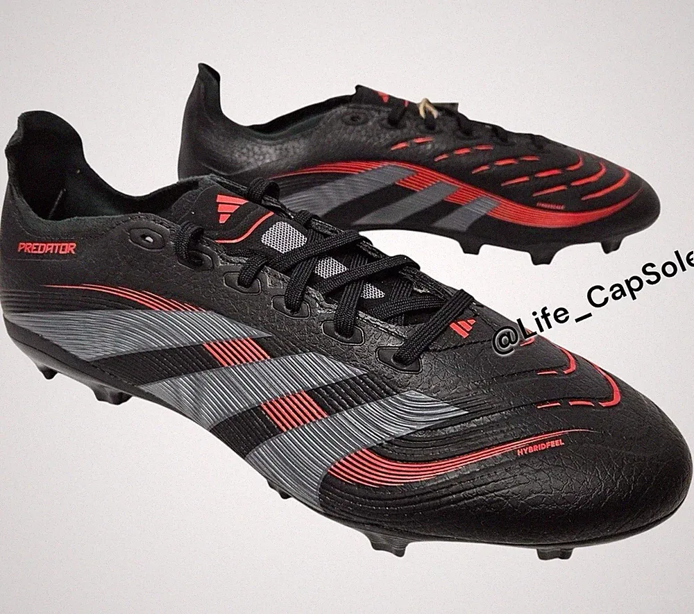 Size 10 - Adidas Soccer Cleats Predator League Black Red FG/MG ID1328 Mens New