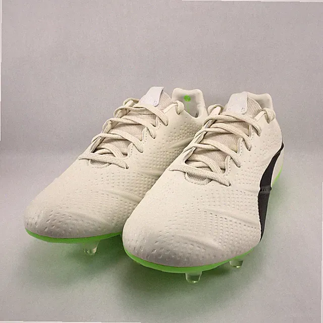 Size 8.5 Puma King Platinum 21 Vegan Ivory Green Soccer Cleats Men 106675-01 New