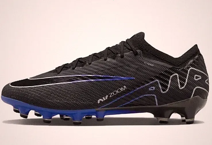 Size 8 Nike Zoom Vapor 15 Elite AG-Pro Black Blue DJ5167-040 Mens Cleats