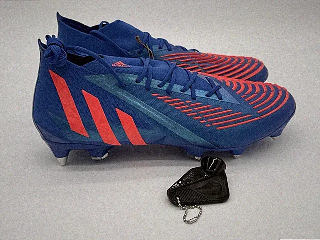Size 9.5 - Adidas Predator Edge.1 SG Soccer Cleats Blue Red HO2965 No Box Lid