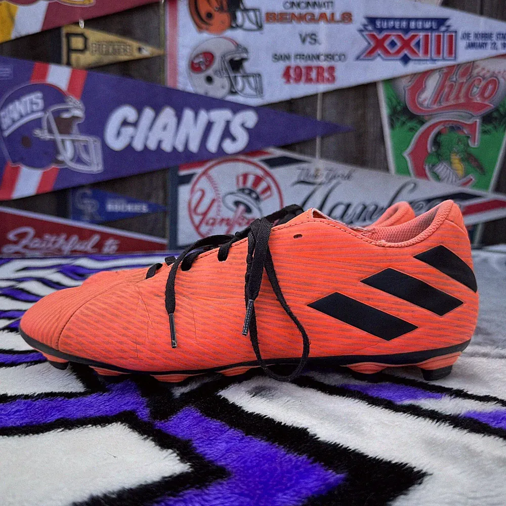 Size 9.5 - Mens Orange Black Adidas Nemeziz 19.4 FxG Soccer Cleats EH0302