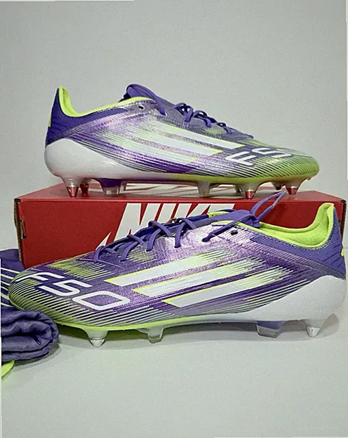 Size 9 - Adidas F50 ELITE SG Soccer Cleats Purple Green JH7633 $