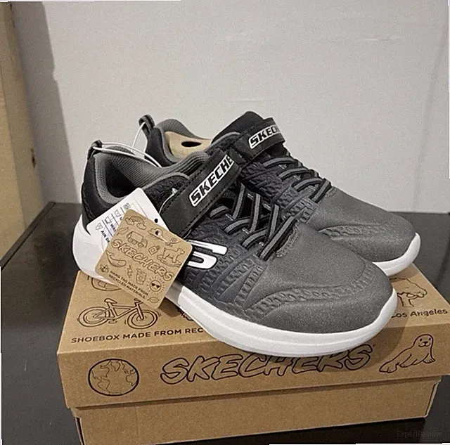 Skechers Boys Selectors Sneaker Black/ Charcoal Style 17212LS Size 3 Shoes NIB