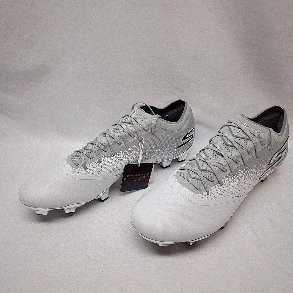 Skechers Razor 1.5 Elite Soccer Cleats Men 12.5 #SN252020 White / Silver