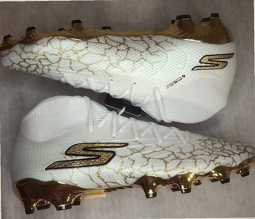 SKECHERS SKX 01 Hyper Burst Pro Elite Soccer Cleats Men’s Size 11.5 White/Gold