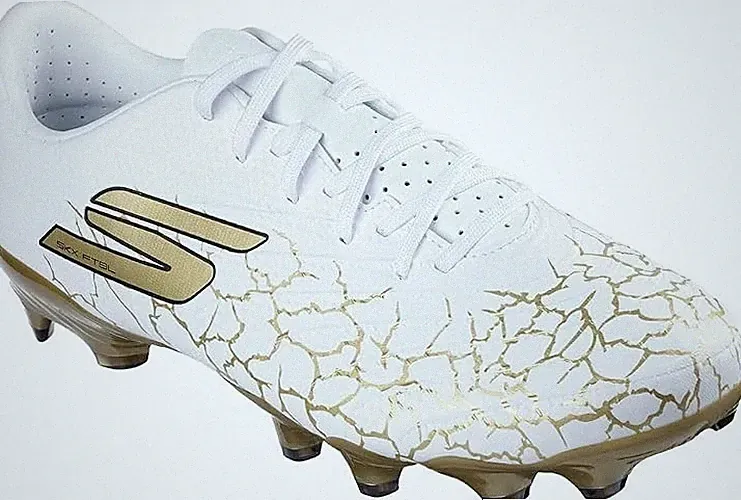 Skechers SKX 1.5 Academy Men's Size 10 FG Soccer Cleats White Black Gold - NIB