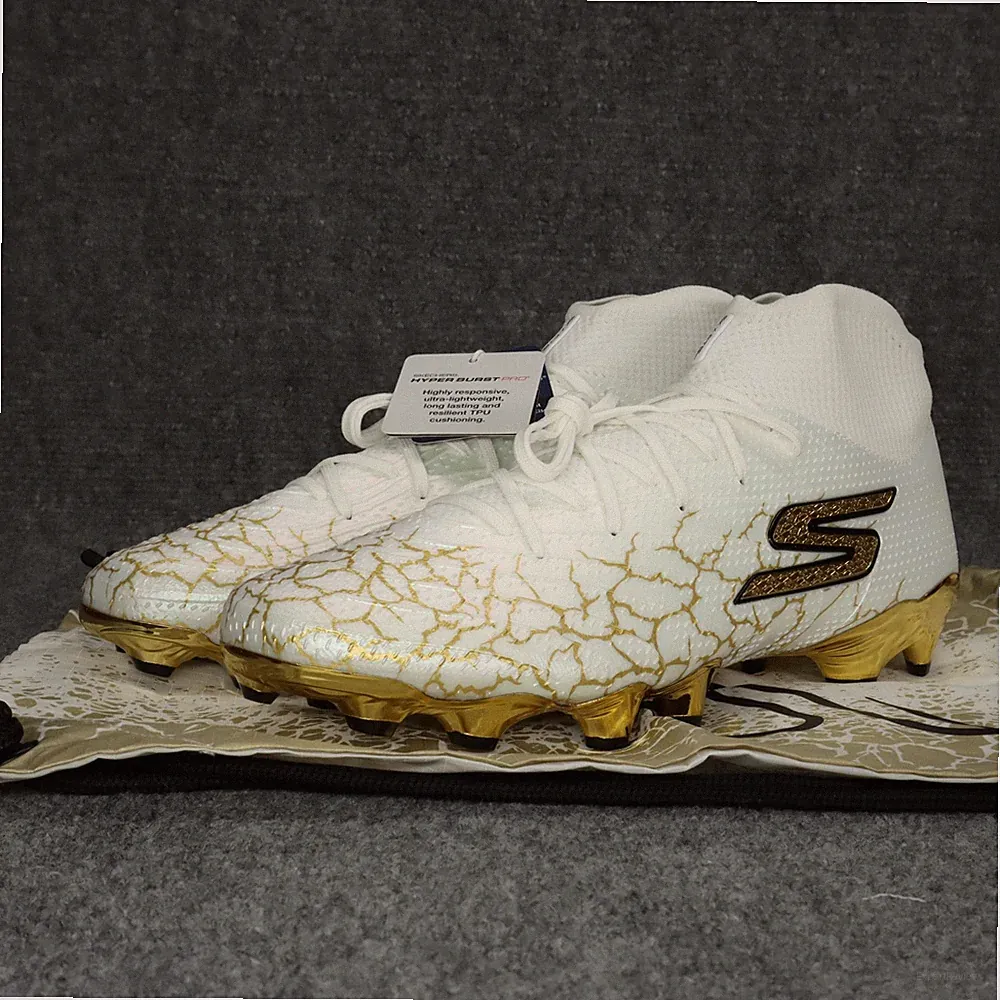 Skechers SKX 1.5 Elite High FG Soccer Cleats Mens Size 11 White Gold 252021-WBGD