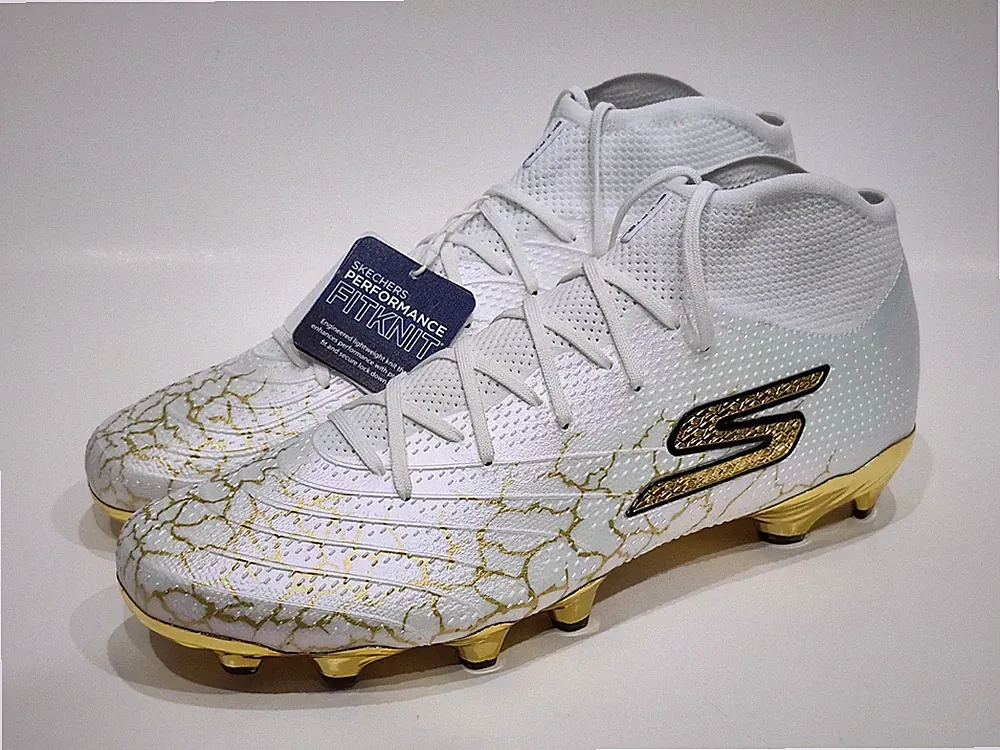 Skechers SKX 1.5 High Elite FG Firm Ground Soccer CleatWht/GldMen's Size 12.5